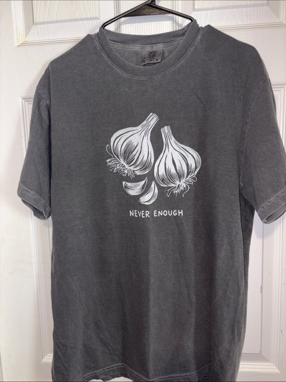 Comfort Colors Never enough garlic men’s large graphic tshirt